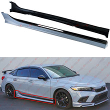 Gray Black 2 Tone Side Skirt Extension For 2022-2025 Honda Civic