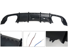 Fits 2017-2019 Audi A4 B9 Non S-Line Rear Diffuser Lip w/ Integrated LED Light