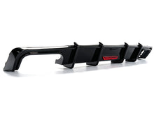 Rear Bumper Diffuser Gloss Black w/ LED Brake Light For Audi A6 C8 S-Line S6 2019-2025