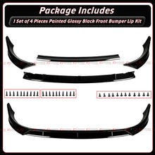 4pcs For 2025-2026 Tesla Model Y Juniper V Style Gloss Black Front Bumper Lip Splitter