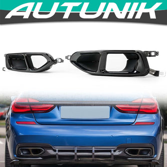 Gloss Black Rear Exhaust Tips for BMW 7 Series M Sport G11/G12 2016–2019