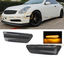 Smoke Lens LED Side Marker Lamps Fender Lights For 2003-2007 Infiniti G35 Coupe