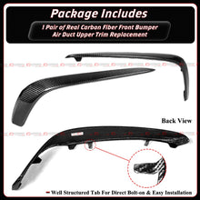For 2015-2021 Benz W205 C63 AMG Carbon Fiber Front Bumper Air Duct Trim Replacement