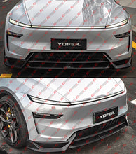 For 2025-2026 Tesla Model Y Juniper Matte Black Front Bumper Lip Kit By Yofer