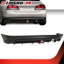 Fit For 2006-2011 Honda Civic 4-Door Sedan Air Dam Chin Rear Diffuser Rear Bumper Valance