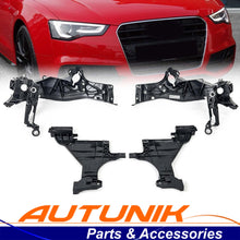 4pcs Left + Right Headlight Mount Bracket Support For AUDI A5 S5 B8.5 2013-2016
