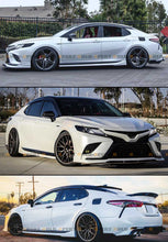 For 2018-2024 Toyota 8th Gen Camry Yofer Pearl White Black 2 Tone Side Skirt Extension