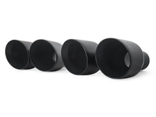Staggered Black Quad 4.5" Out 3" In 304 Stainless Steel Exhaust Tips Dual Wall