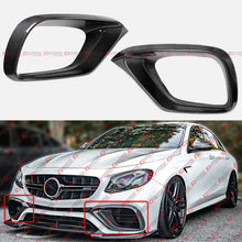 For 2017-2020 Mercedes W213 E63 E63S AMG Real Carbon Fiber Front Bumper Air Duct Trim