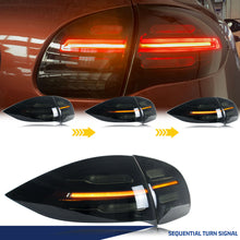 LED Black Tail Lights for Porsche Cayenne 2011-2014 958 Sequential Rear Lamps