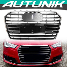 Chrome Front Bumper Grille S6 Style Fit for Audi A6/S6 C7 2016-2018