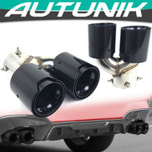 Black Carbon Fiber Stainless Exhaust Tips For 2019-2025 BMW G20 M340i G42 M440i G23 G26 M220i