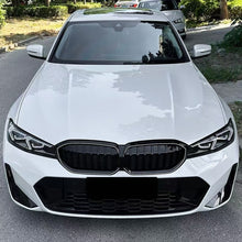 Front Kidney Grille Single Line Grill W/ LED Light For BMW 3 Series G20 2023-2025 Gloss Black