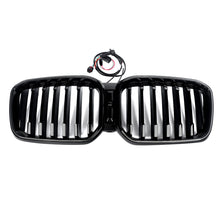 Signal Line Front Kidney Grille With LED Light For 2022-2024 BMW X3 X4 G01 G02 Gloss Black