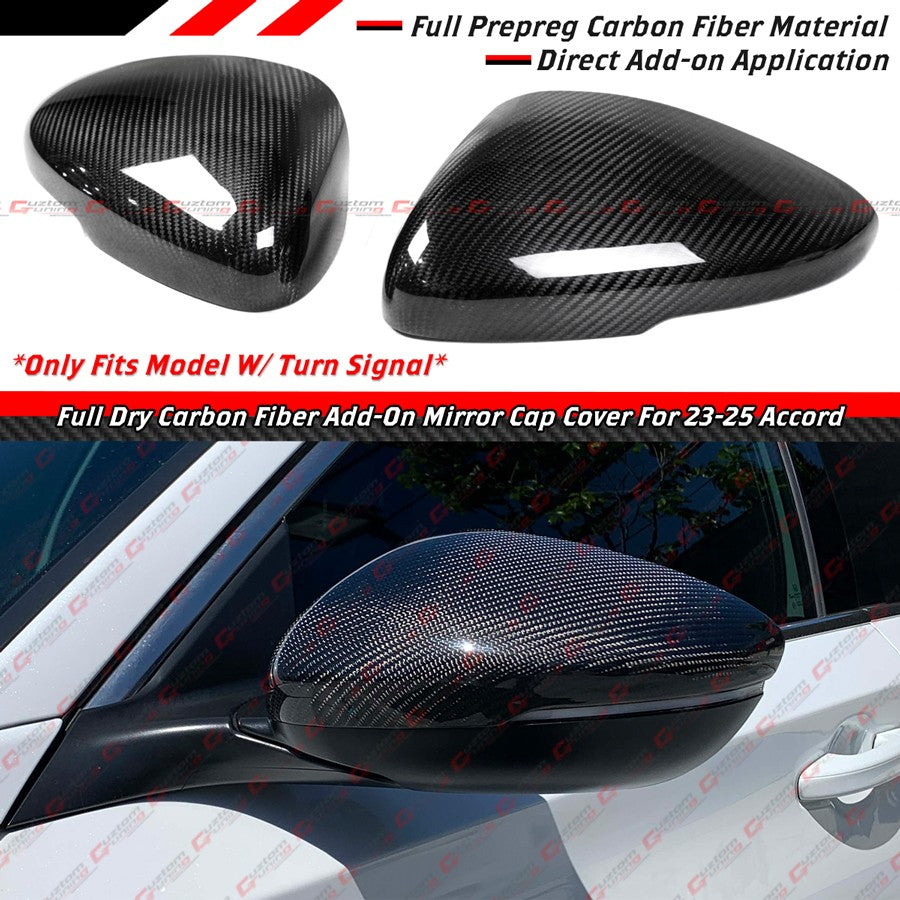 Add-On Mirror Caps Carbon - For 2023-2025 Honda Accord - Autunik.com