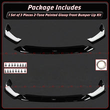 For 2025-2026 Honda Civic White Pearl Black Front Bumper Lip Splitter