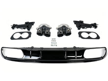 C43 Style Rear Diffuser Lip W/ Black Tips For Mercedes Benz C-Class W205 C200 C250 C300 Non AMG 2015-2021