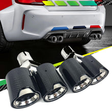 62mm Inlet Carbon Fiber Exhaust Tips fit for BMW Audi Mercedes Models