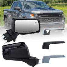 Left+Right Side Mirror Black For GMC Sierra 1500 Silverado 2019-2024 BSM Heated Blind Spot