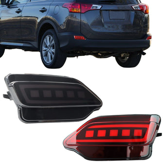 LED Rear Bumper Tail Light For Toyota RAV4 2013-2015 Rear Reflector Lamp With Turn Signal