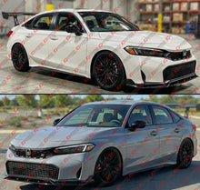 For 2025-2026 Honda Civic Sedan Hatchback V2 Gloss Black Front Bumper Lip Splitter