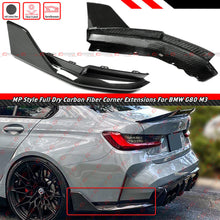 For 2021-2025 BMW G80 M3 MP Style Dry Carbon Fiber Rear Bumper Side Corner Spats Extension