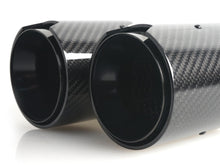 Black Carbon Fiber Stainless Exhaust Tips For 2019-2025 BMW G20 M340i G42 M440i G23 G26 M220i