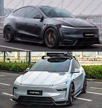 For 2025-2026 Tesla Model Y Juniper Yofer Design Gloss Black Side Skirt Extension