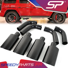 8pcs Quad Exhaust Tips Black For Mercedes G-Class W463 W464 G500 G550 G63 G65 2002-2024