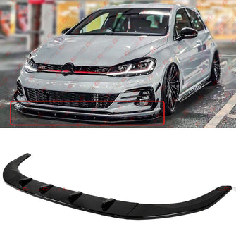 For 2015-2021 VW Golf R GTI MK7 MK7.5 Front Bumper Lip Splitter Gloss Black