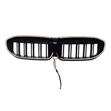 For 2019-2022 BMW 3-Series G20 M340i 330i Front Kidney Grill W/ LED Gloss Black Dual Slats Bumper Grille