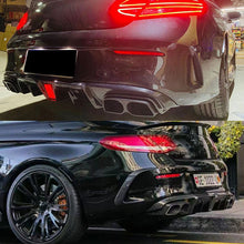 Carbon Style Rear Diffuser Exhaust Tailpipes For Mercedes Coupe C205 C43 C300 AMG 2015-2020