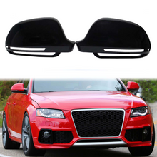 Gloss Black Mirror Cover Caps for Audi A3 8P A4 B8 A5 A6 C6 Q3 (No Side Assist)
