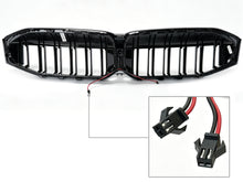 LED Illuminated Front Kidney Grille Dual Slat Gloss Black For BMW 3 Series G20 330i M340i 2023-2026