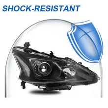 Pair Black Clear Headlights Assembly For 2013-2015 Nissan Altima Sedan