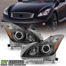 Left+Right For 2008-2015 Infiniti G37/Q60 Coupe|Convertible Black Projector Headlights w/o Bulbs