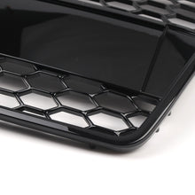 Front Upper Grille RS4 Style Honeycomb Mesh Gloss Black For Audi A4/B7 2005-2008