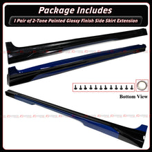 For 2018-2024 Toyota Camry CTM Reservoir Blue Black 2-Toned Side Skirt Extension