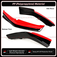 For 2025-2026 Honda Civic 11.5th Rallye Red Black Front Bumper Lip Splitter