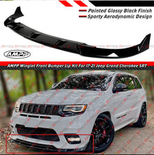 For 2017-2021 Jeep Grand Cherokee SRT Trackhawk AMPP Gloss Black Front Bumper Lip