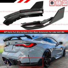 For 2021-2025 BMW G82 G83 M4 MP Style Dry Carbon Fiber Rear Bumper Corner Splitter Extension