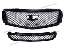 Black Front Upper Grille + Lower Grill w/ Frame for Cadillac XTS 2013-2017 fg150