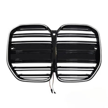 For 2021-2026 BMW 4 Series G22 G23 430i M440i Coupe Gloss Black Front Bumper Grille w/ LED Light
