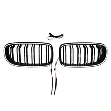 For 2009-2011 BMW 3 Series E90 Sedan Gloss Black Front Kidney Grille Bumper Grill w/ LED Light