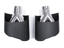 67mm Inlet Matte Carbon Fiber Exhaust Tips Muffler Tailpipe for AUDI A3 A4 A5 A6 A7