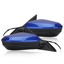 Pair 3Pin Non-Heated Side Mirror For Honda Civic 2016-2021 Blue Manual Fold Driver & Passenger