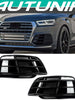 All Black Front Fog Light Cover Grill For 2018-2020 AUDI Q5 S-Line SQ5