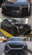 For 2020-2025 Cadillac CT4 V Style 3pc Gloss Black Front Bumper Lip Spoiler Splitter