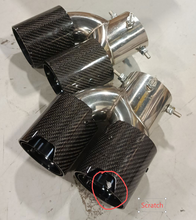 Black Carbon Fiber Stainless Exhaust Tips For 2019-2025 BMW G20 M340i G42 M440i G23 G26 M220i