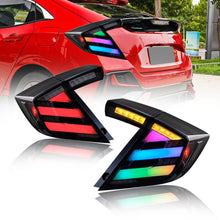 RGB LED Clear Tail Lights For Honda Civic Hatchback FK7 FK8 2016-2021 Rear Lamps